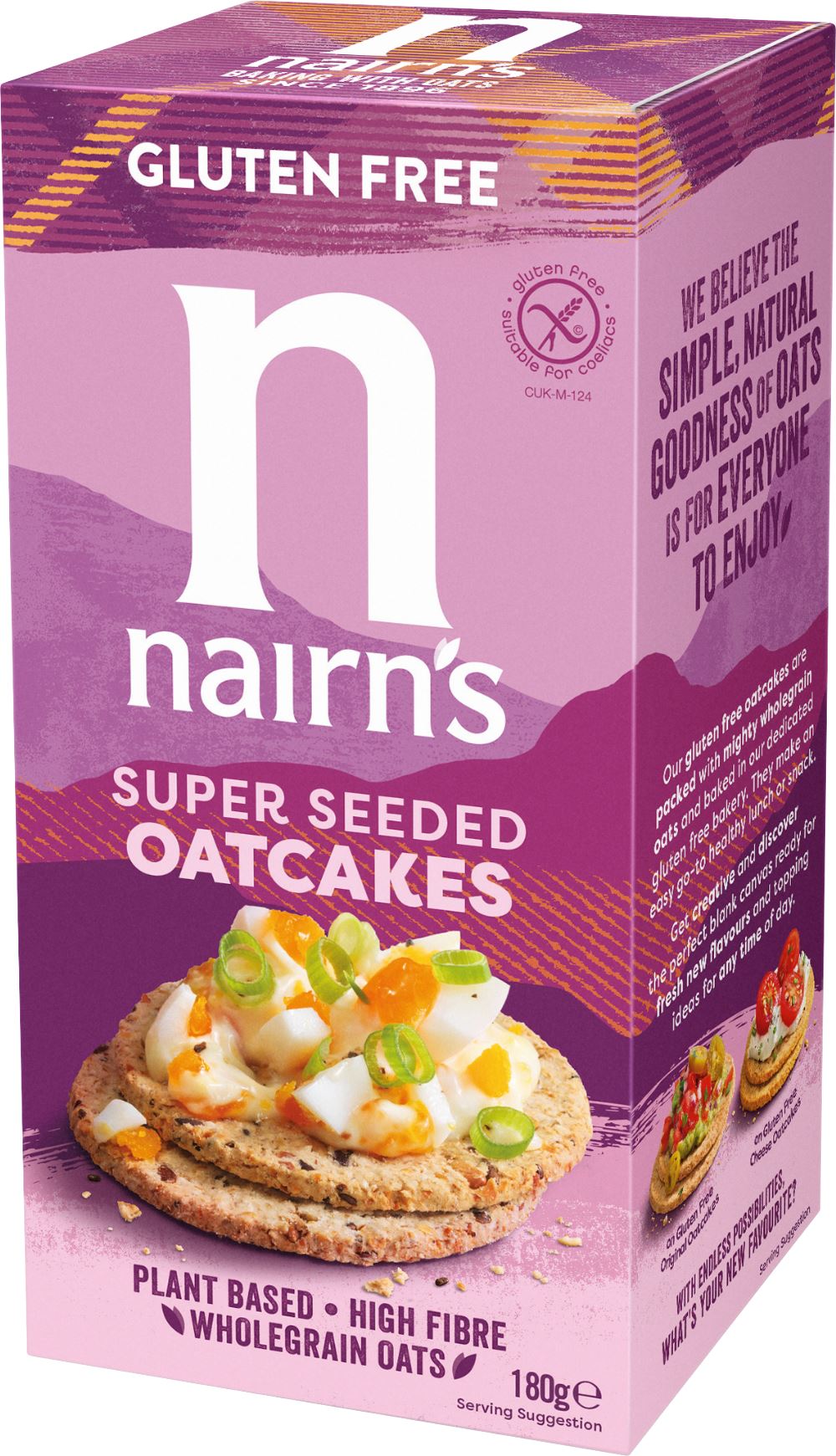 NAIRN'S Gluten Free Super Seeded Oatcakes 180g - 1 Case