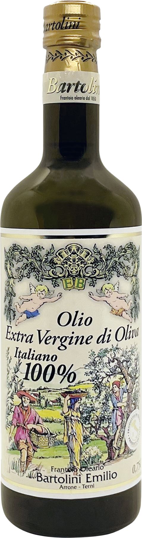 BARTOLINI 100% Italian Extra Virgin Olive Oil in Decorative Bottle 750ml