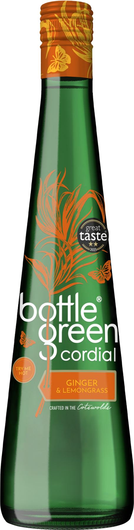 BOTTLEGREEN Ginger with a Hint of Lemongrass Cordial 500ml - 1 Case
