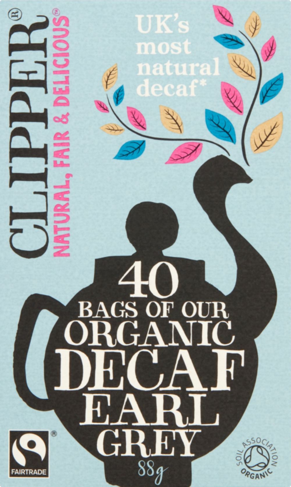 CLIPPER 40 Organic Decaf Earl Grey Teabags 88g - 1 Case