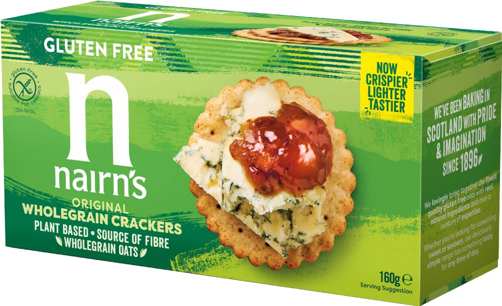 NAIRN'S Gluten Free Original Wholegrain Cracker 160g - 1 Case