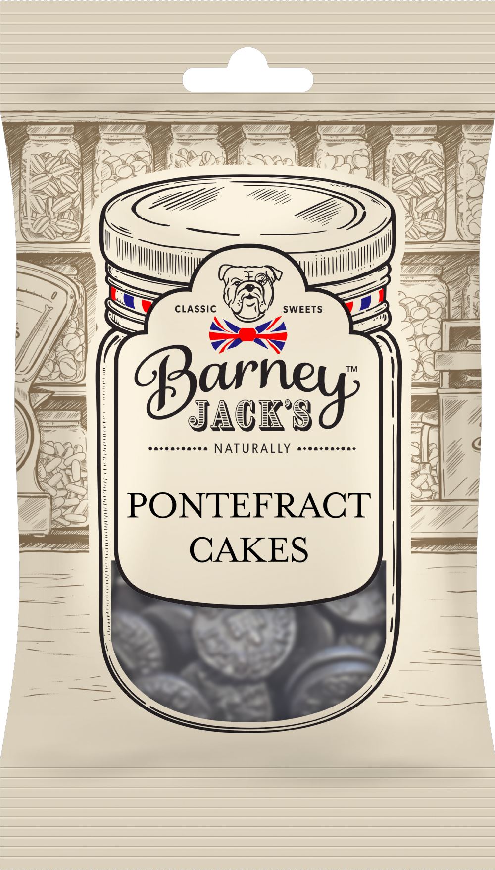 BARNEY JACK'S Pontefract Cakes 155g - 1 Case