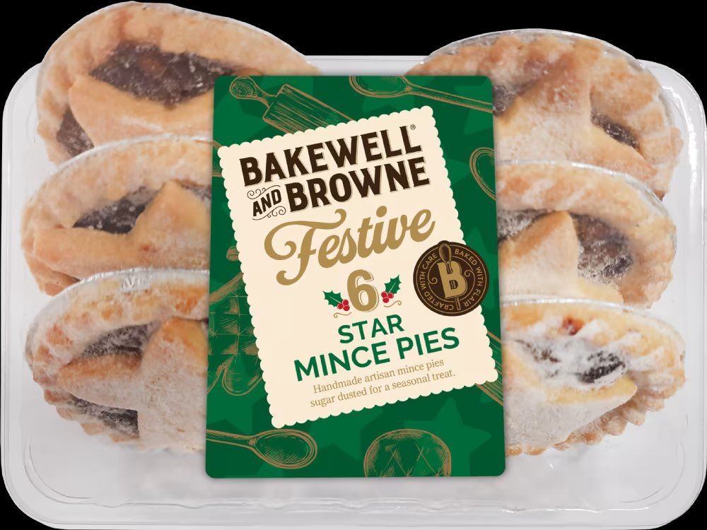 BAKEWELL AND BROWNE 6 Star Mince Pies