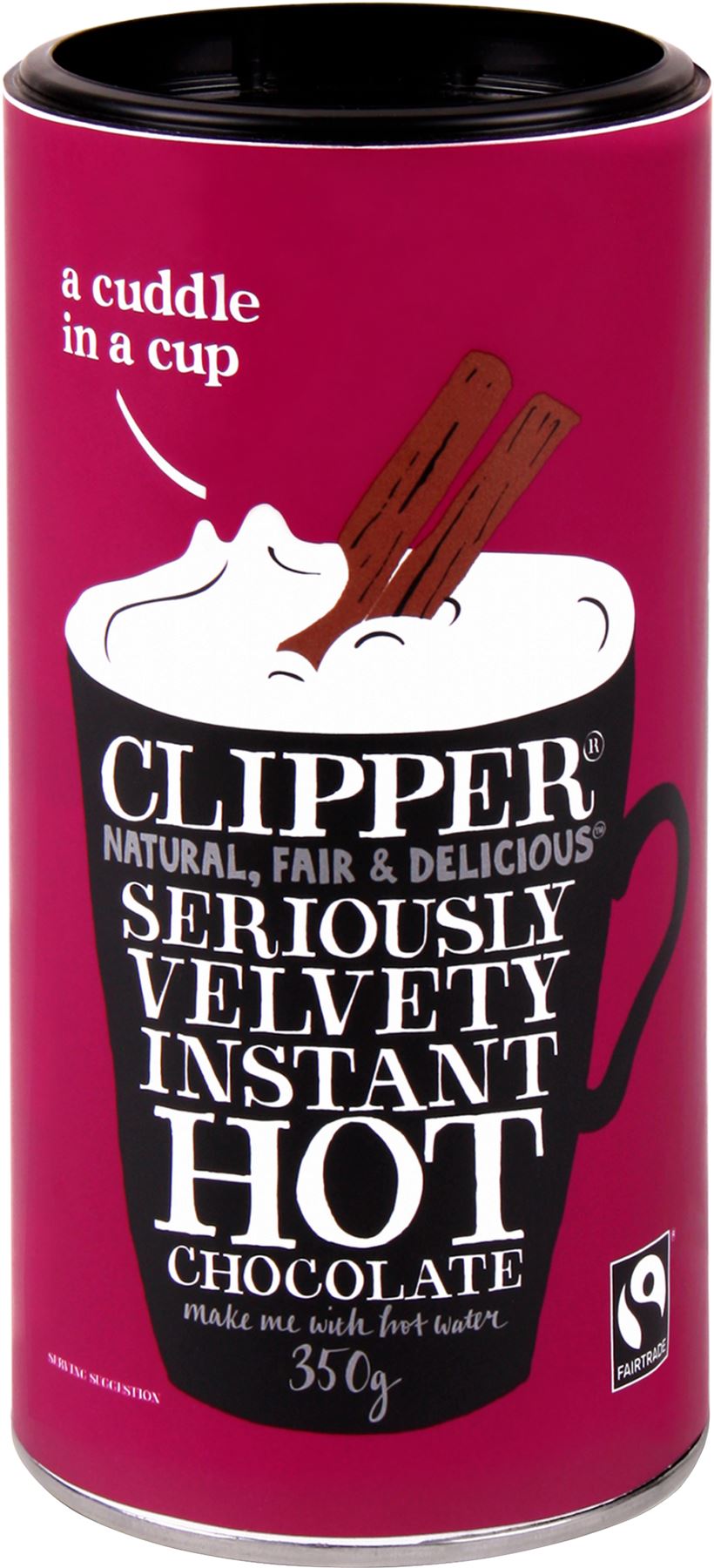 CLIPPER Fairtrade Instant Hot Chocolate 350g - 1 Case