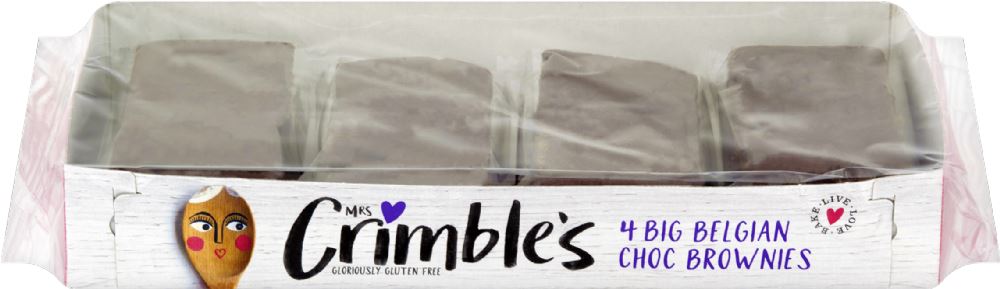MRS CRIMBLE'S 4 Big Belgian Choc Brownies 190g - 1 Case