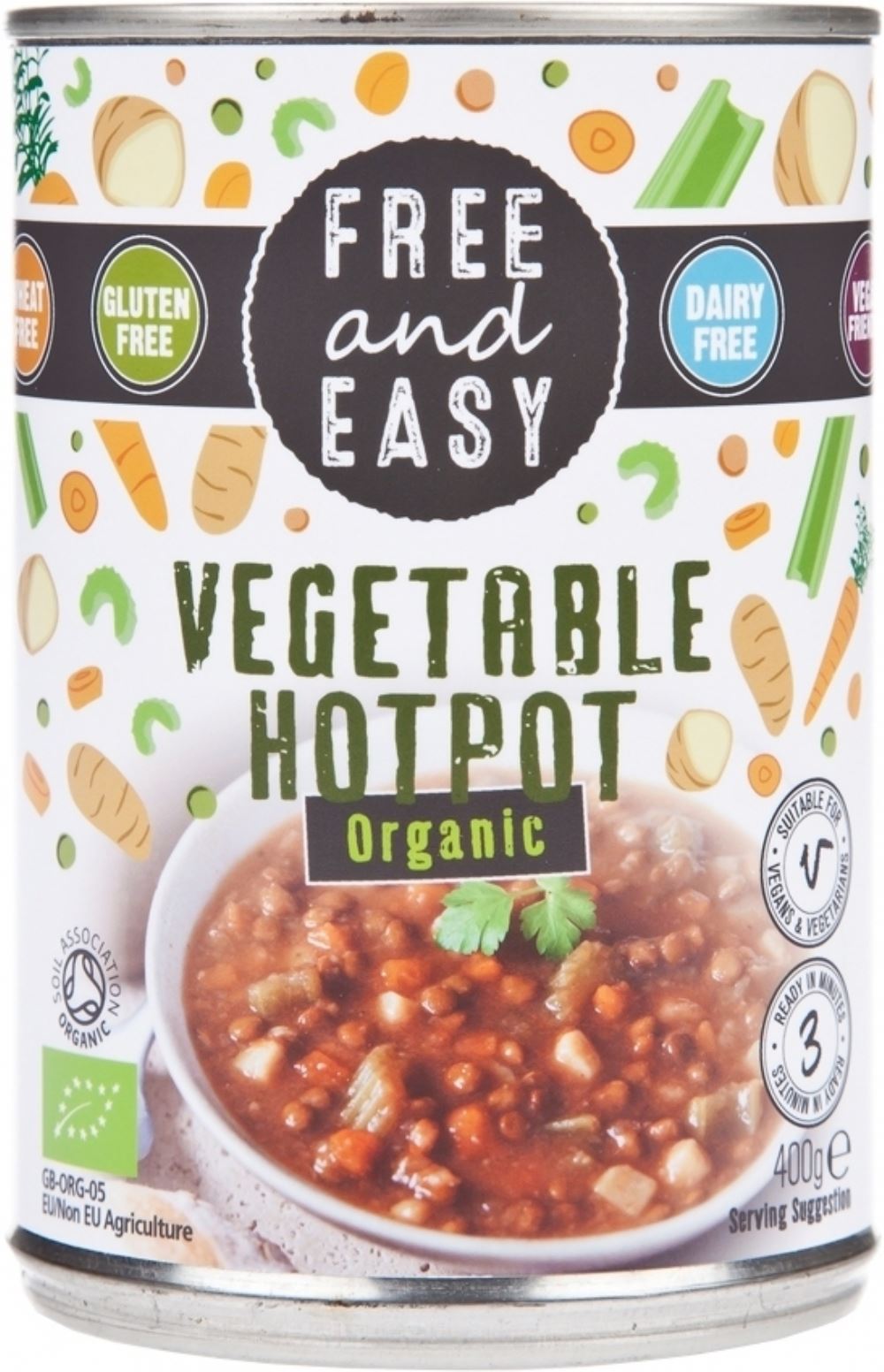 FREE AND EASY Organic Vegetable Hotpot 400g - 1 Case