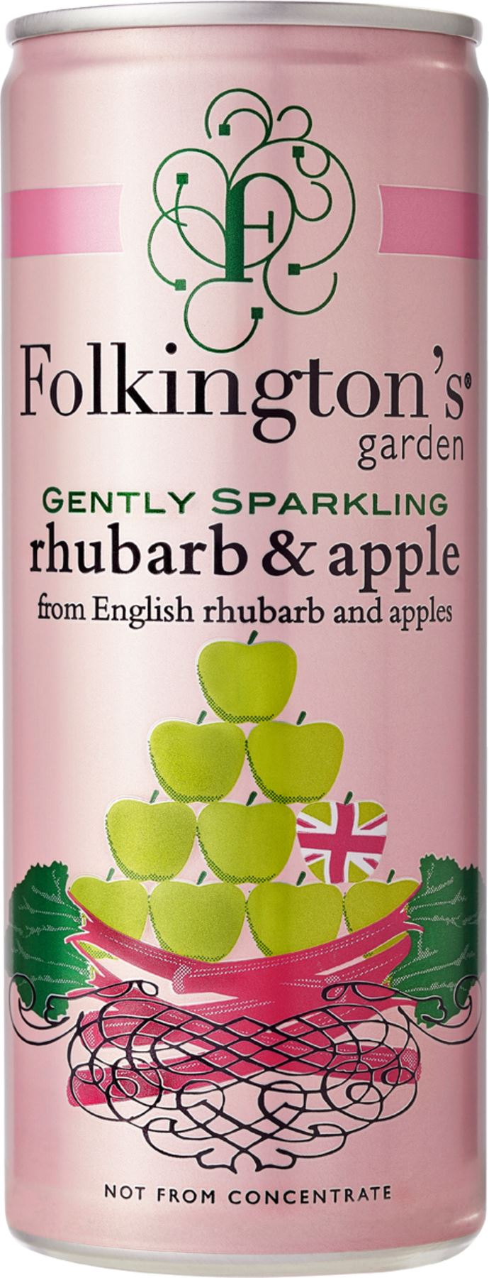 FOLKINGTON'S Garden - Gently Sparkling Rhubarb & Apple 250ml - 1 Case