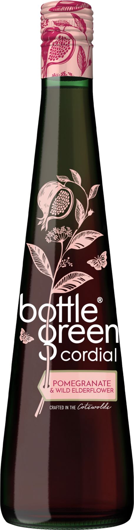BOTTLEGREEN Pomegranate & Elderflower Cordial 500ml - 1 Case