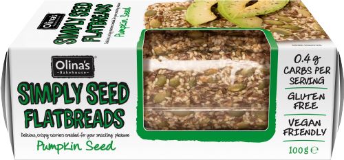 OLINA'S BAKEHOUSE Gluten Free Simply Seed Flatbreads - Pumpkin Seed 100g