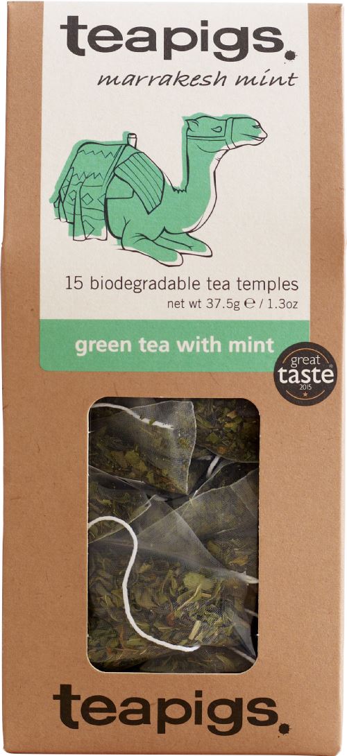 TEAPIGS 15 Green Tea with Mint Tea Temples 37.5g