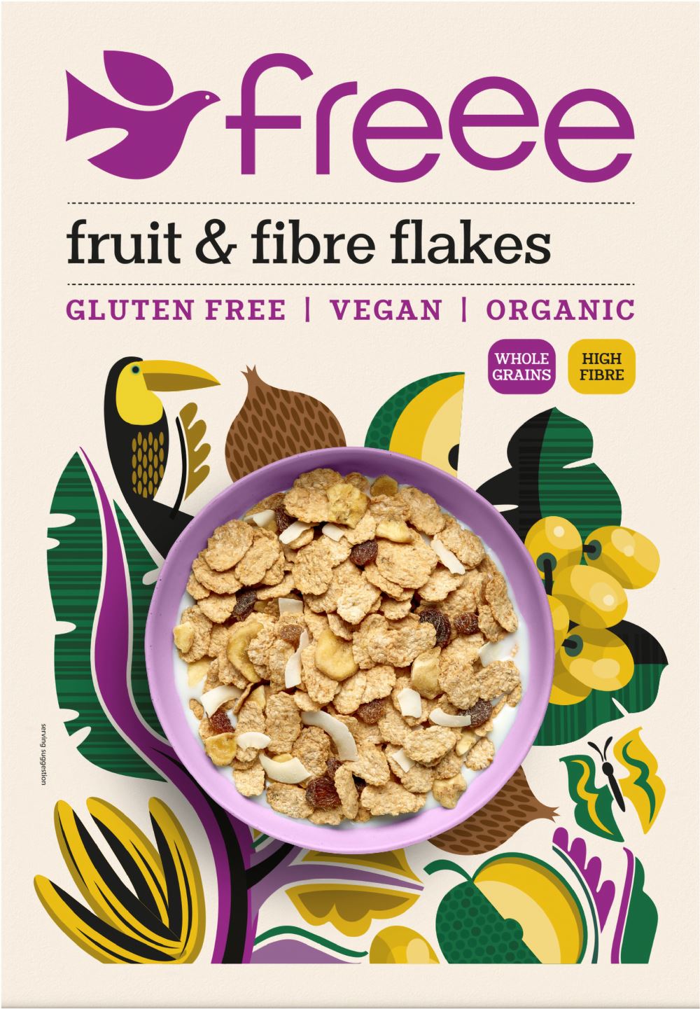 DOVES FARM Freee - Fruit & Fibre Flakes 375g - 1 Case