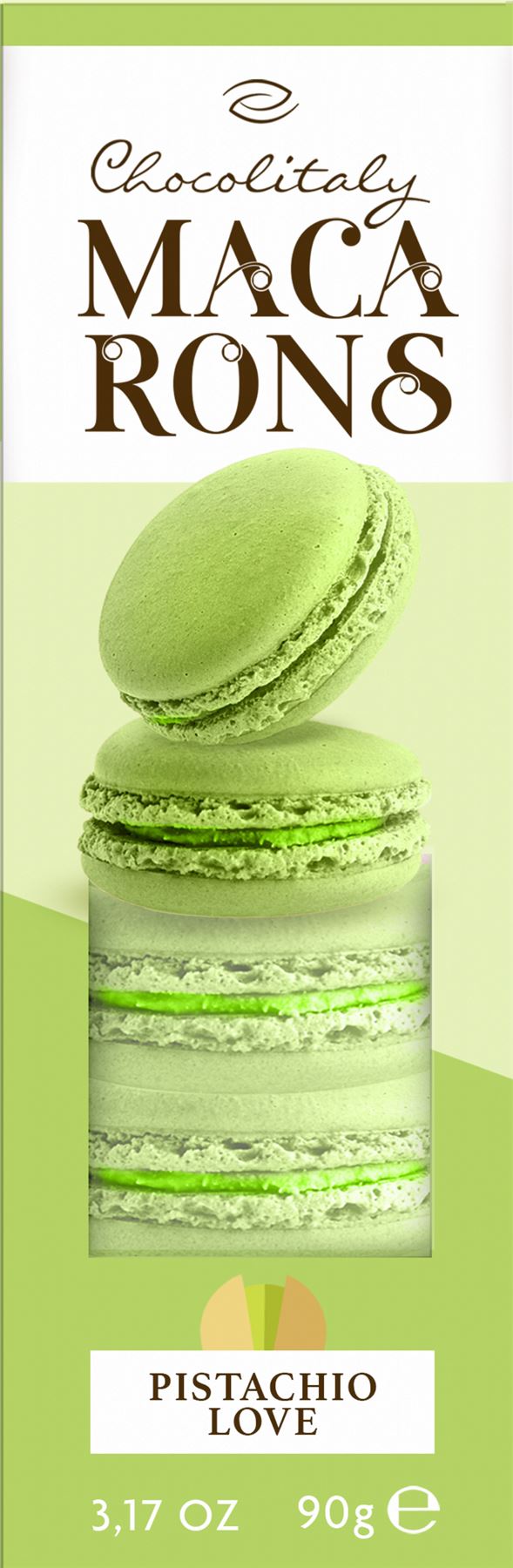 CHOCOLITALY Macarons - Pistachio Love 90g - 1 Case