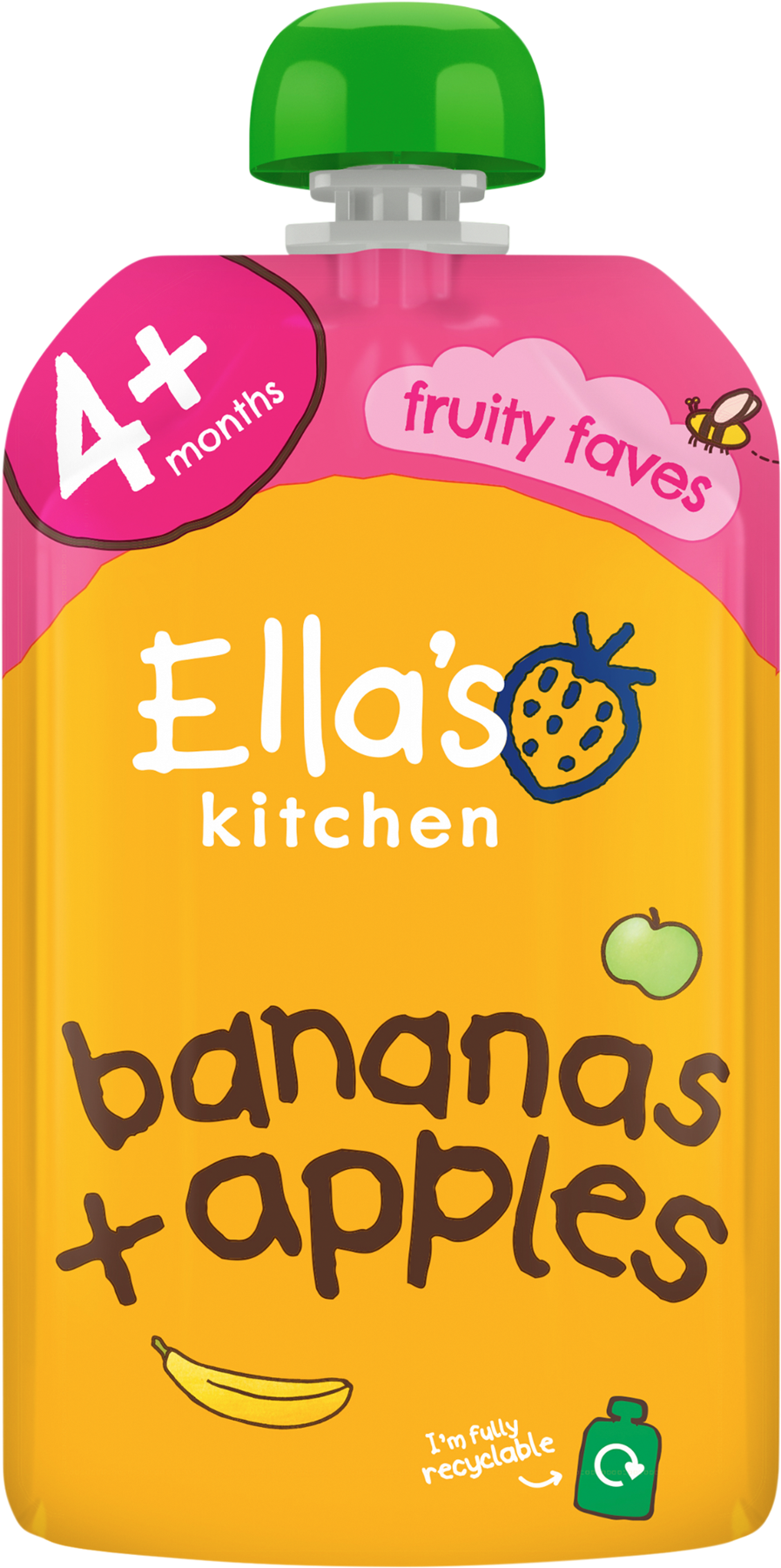 ELLA'S KITCHEN Bananas & Apples 120g - 1 Case