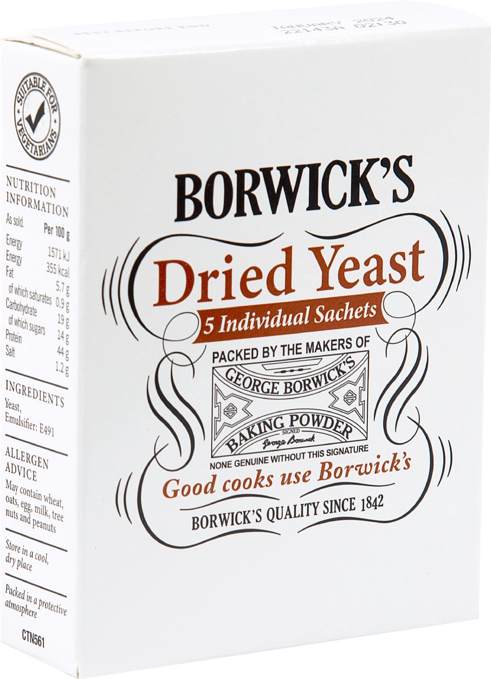 BORWICK'S Dried Yeast 30g - 1 Case