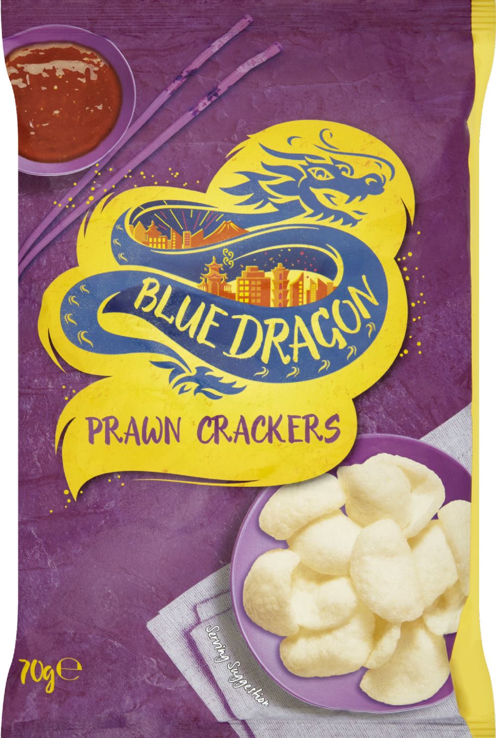BLUE DRAGON Prawn Crackers 70g - 1 Case