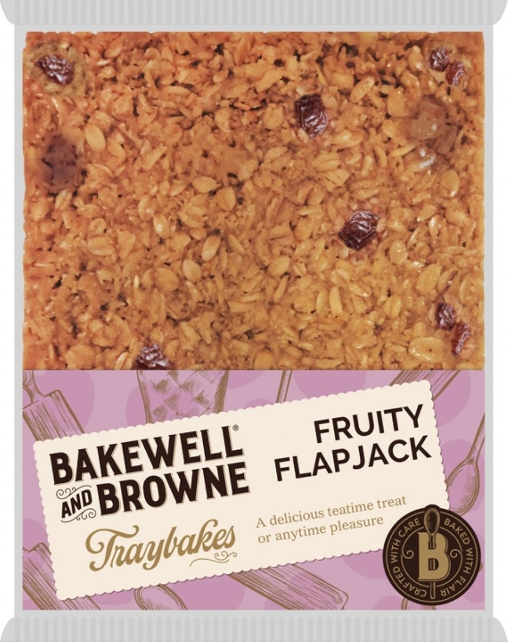 BAKEWELL AND BROWNE Traybakes - Fruity Flapjack 340g - 1 Case