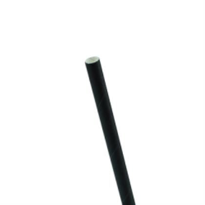 Paper Sip Straw Black 140x6mm