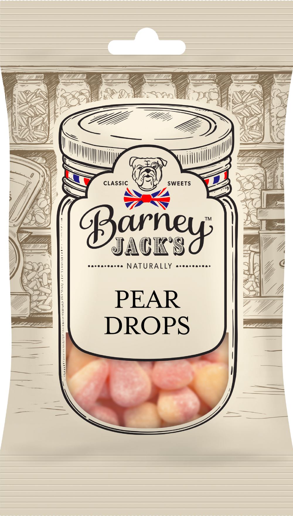 BARNEY JACK'S Pear Drops 195g - 1 Case