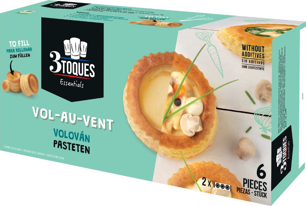 3 TOQUES 6 Vol-au-Vents 159g - 1 Case