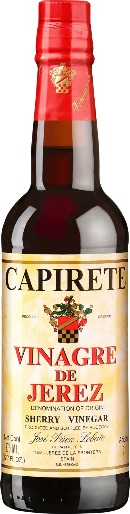 CAPIRETE Vinagre de Jerez - Sherry Vinegar 375ml - 1 Case