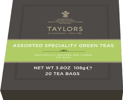 TAYLORS OF HARROGATE Assorted Speciality Green Teas - 20 Teabags 35g