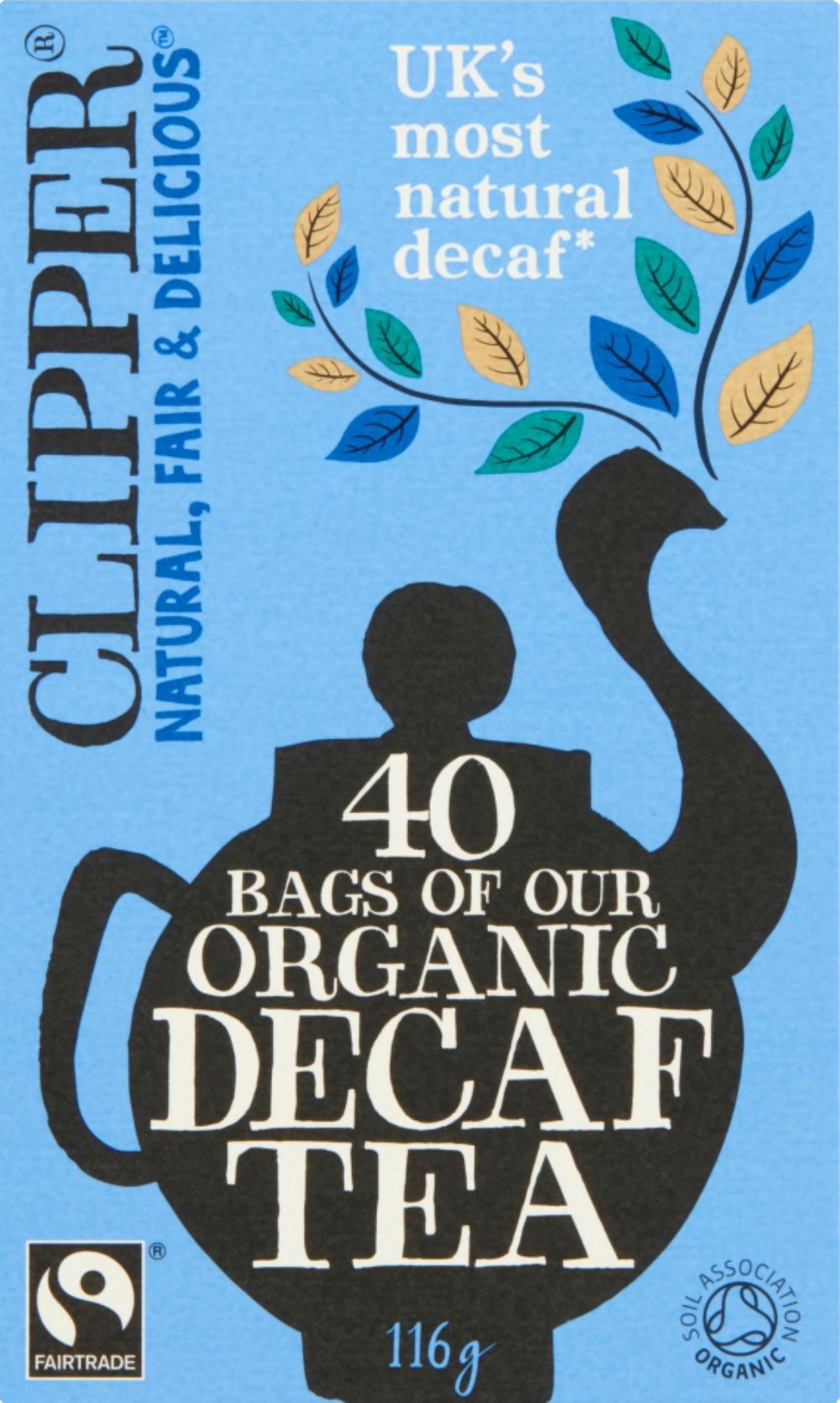CLIPPER 40 Organic Decaf Teabags 116g - 1 Case