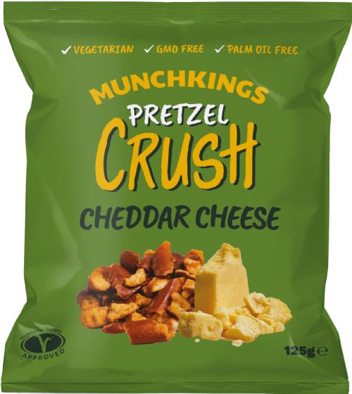 MUNCHKINGS Pretzel Crush - Cheddar Cheese 125g