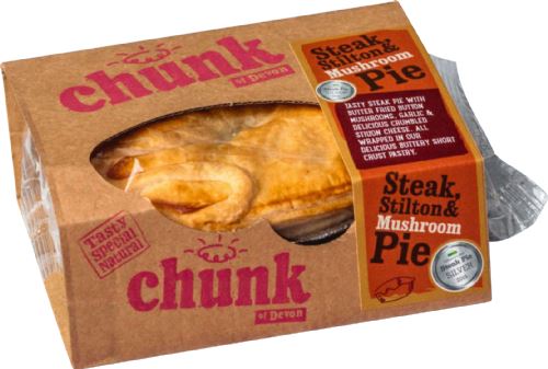 CHUNK OF DEVON Steak, Stilton & Mushroom Pie 265g