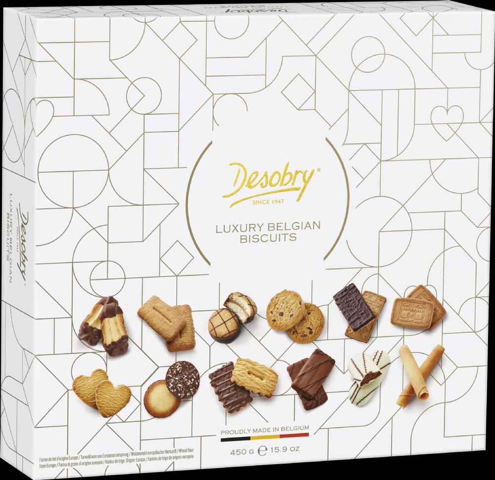 DESOBRY Luxury Belgian Biscuit Selection Box 450g