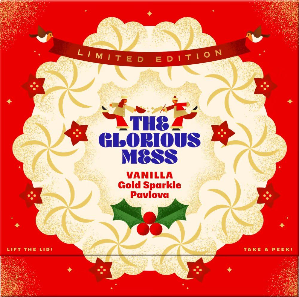 THE GLORIOUS MESS Vanilla Gold Sparkle Pavlova