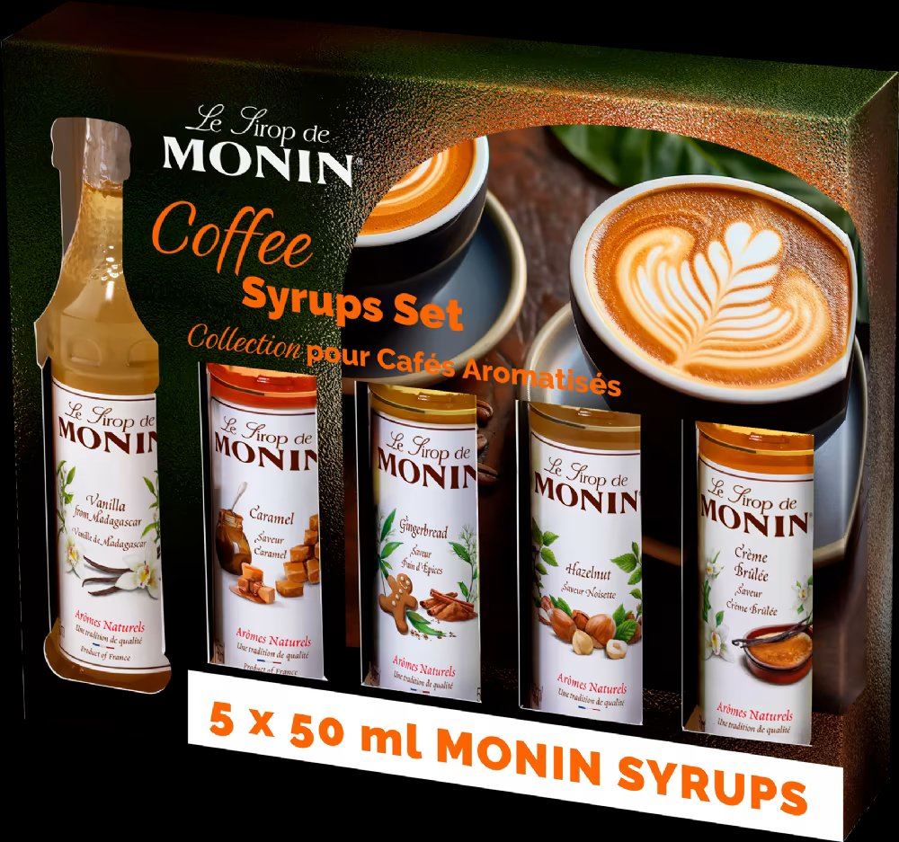 MONIN Coffee Syrups Set Gift Pack (5x5cl)