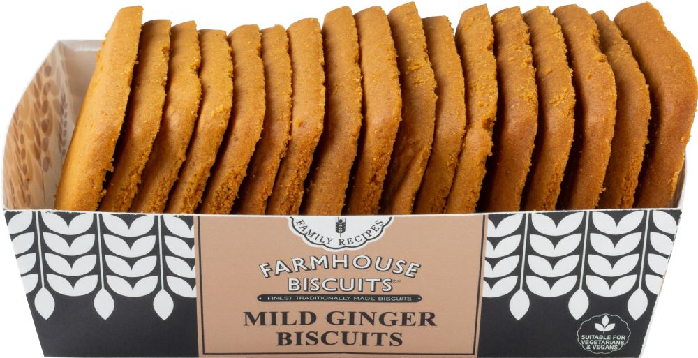 FARMHOUSE BISCUITS Mild Ginger Biscuits 200g - 1 Case