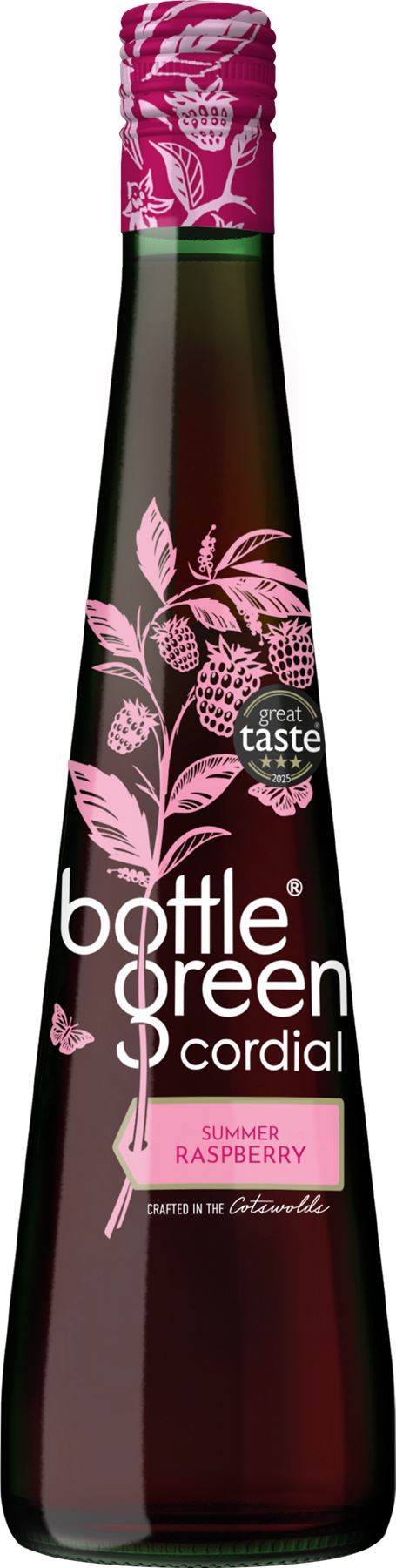BOTTLEGREEN Summer Raspberry Cordial 500ml - 1 Case