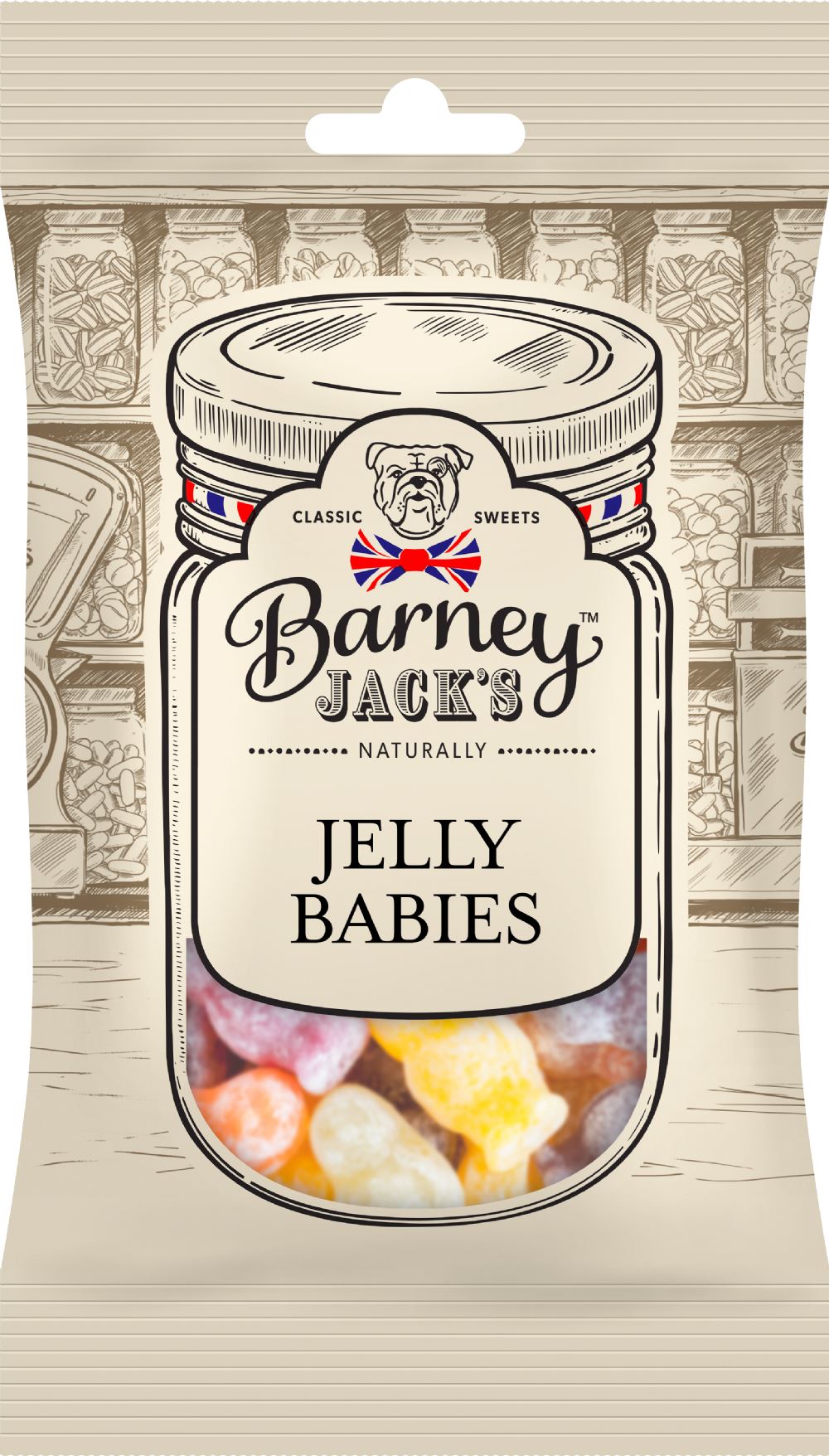 BARNEY JACK'S Jelly Babies 180g - 1 Case