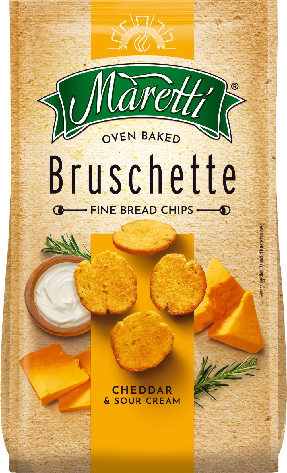 MARETTI Bruschette - Cheddar & Sour Cream 70g - 1 Case