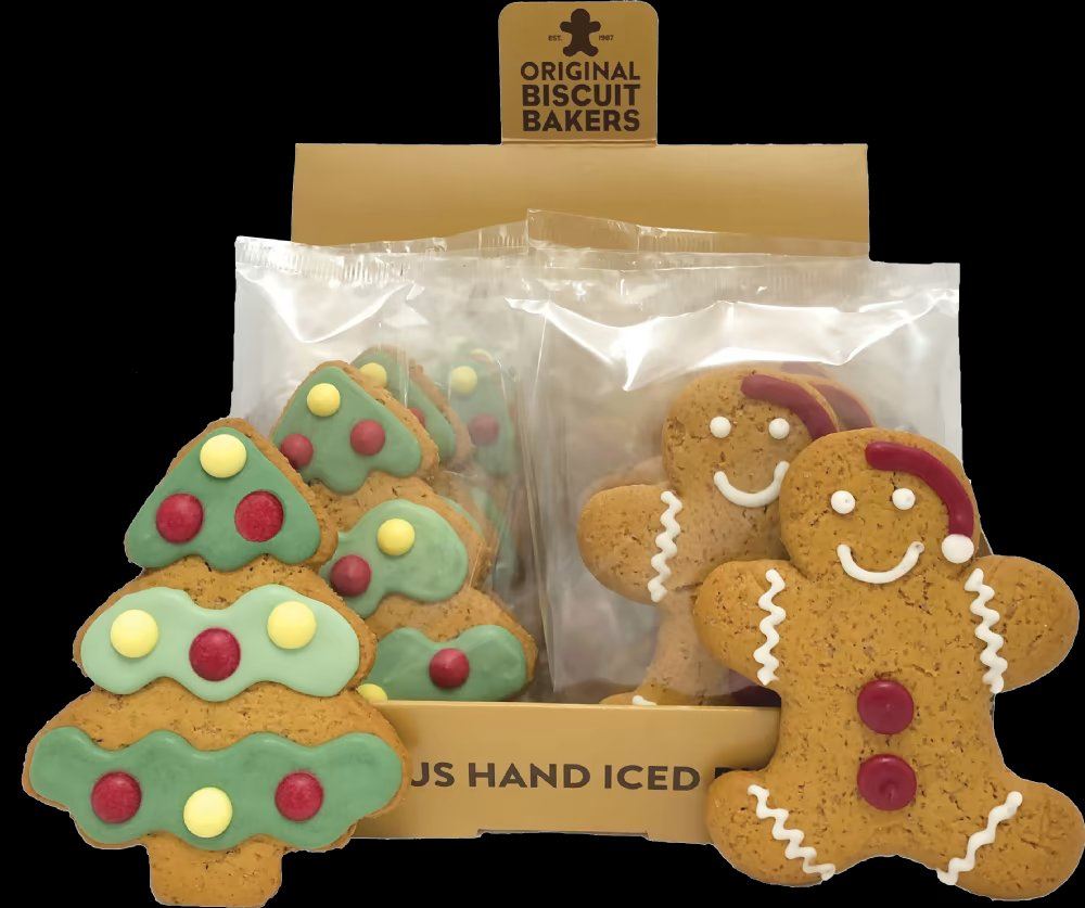 ORIGINAL BISCUIT BAKERS Santa Man & Christmas Tree Gingerbread 25g/40g
