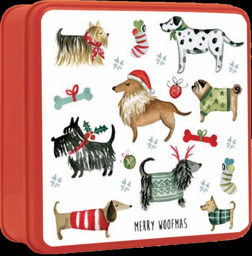 GRANDMA WILD'S Assorted Biscuits in Embossed Merry Woofmas Tin 160g