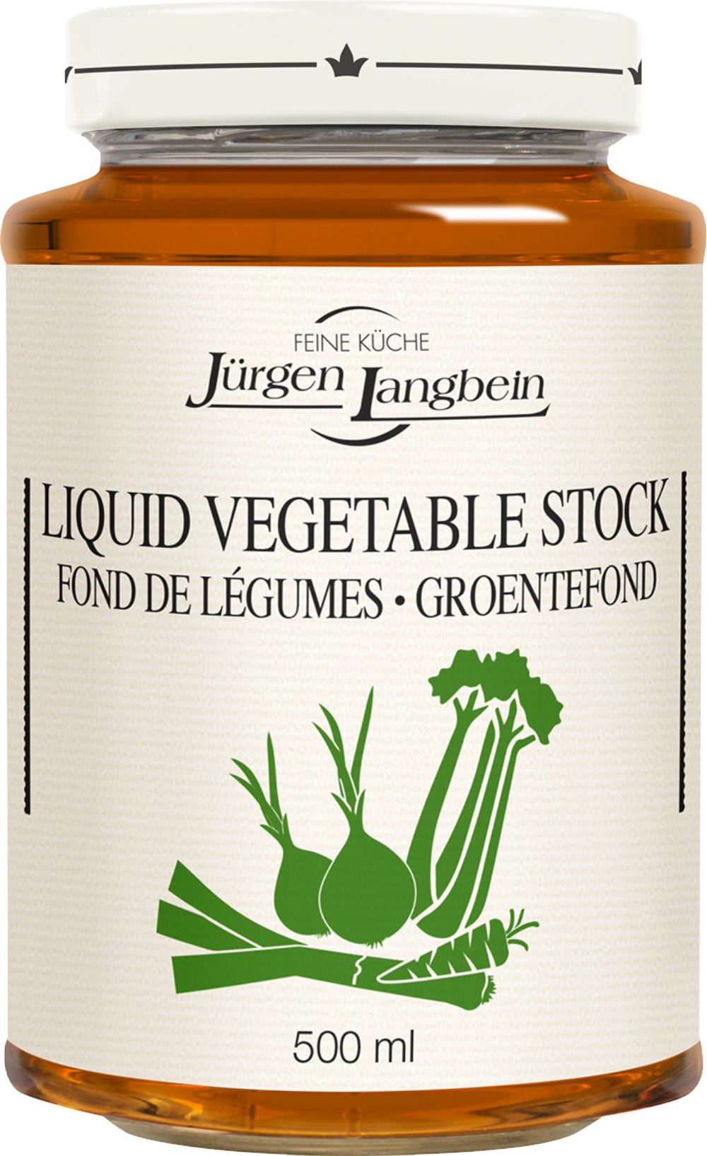JURGEN LANGBEIN Liquid Vegetable Stock 500ml - 1 Case