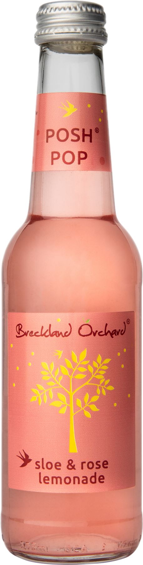 BRECKLAND ORCHARD Posh Pop - Sloe & Rose Lemonade 275ml - 1 Case