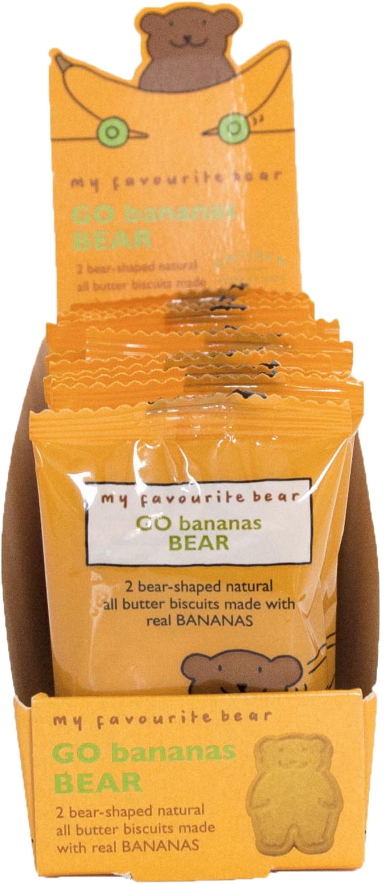 ARTISAN BISCUITS My Favourite Bear Banana Bear Biscuits - Twin Pack 25g - 1 Case