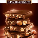 LINDT Les Grandes Dark Chocolate 34% Hazelnuts Bar 150g - 1 Case