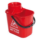 Mop Bucket & Wringer 15ltr - Red (Case of 10)