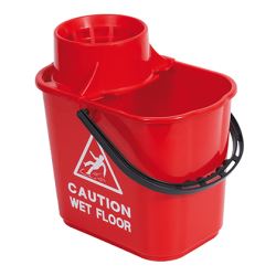 Mop Bucket & Wringer 15ltr - Red