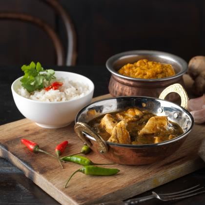 Simply Worldfoods Chicken & Saag with Moong Daal & Rice (Case of 12)