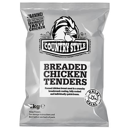 Chicken Tenders in a lightly Seasoned Breadcrumb Halal (Case of 3)