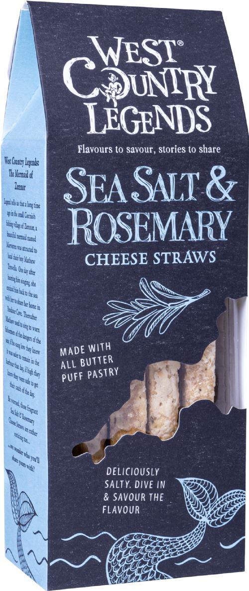 West Country Legends Sea Salt and Rosemary Cheese Straws 100G