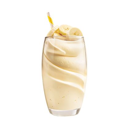 Love Shakes Top Banana frozen milkshake sachets.