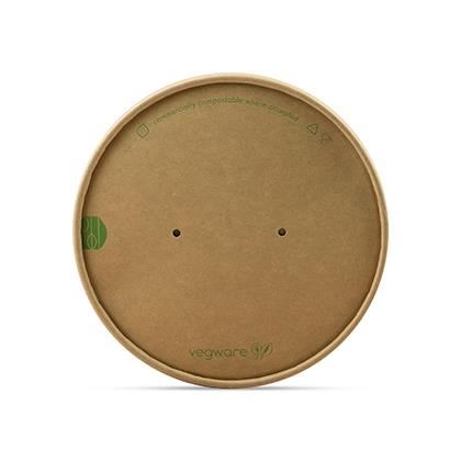 Mini Bon Appetit Kraft Food To Go Bowl Paper Lid Fits 16 - 34oz (Case of 1)