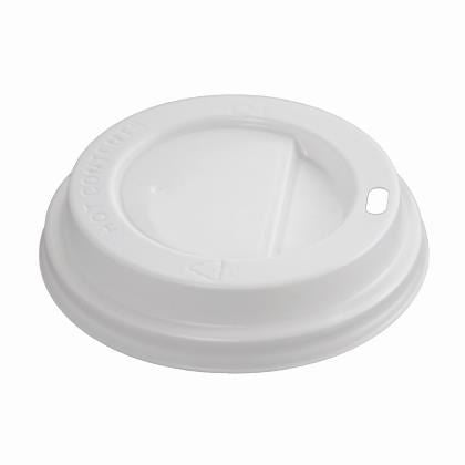 Hot Cup Lid White Fits 12-16oz Hot Cups
