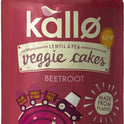 KALLO Lentil & Pea Veggie Cakes - Beetroot 122g - 1 Case